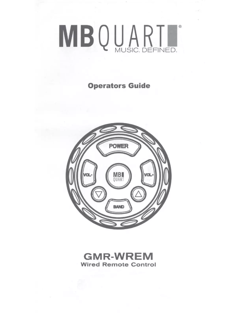 Page 1 de la notice Mode d'emploi MB Quart GMR-WREM