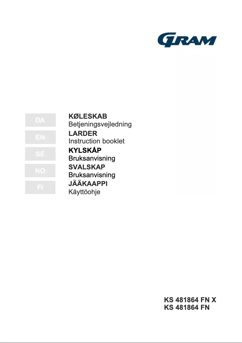 Página 1 del manual Manual de usuario Gram KS 481864 FN X