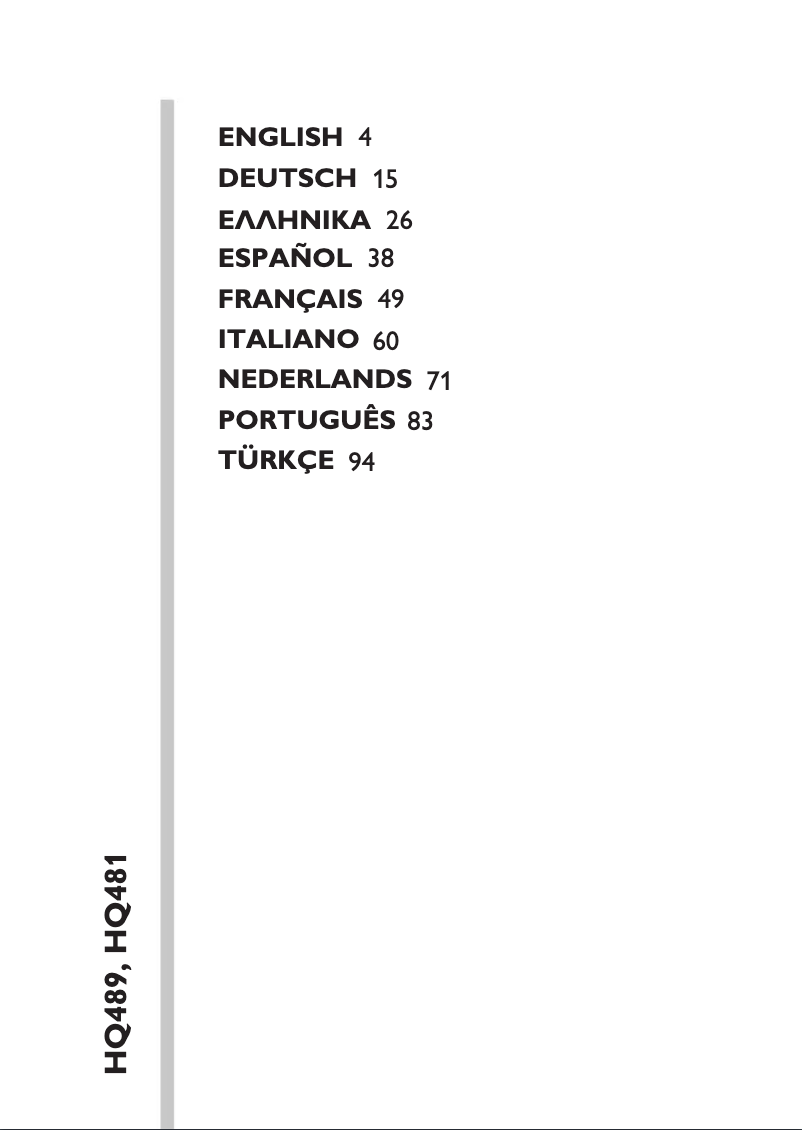 First page image of the manual for Click&Style HQ481
