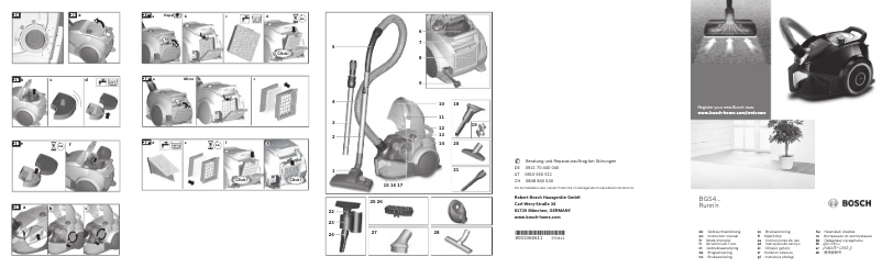 Page 1 de la notice Manuel utilisateur Bosch BGS4U334
