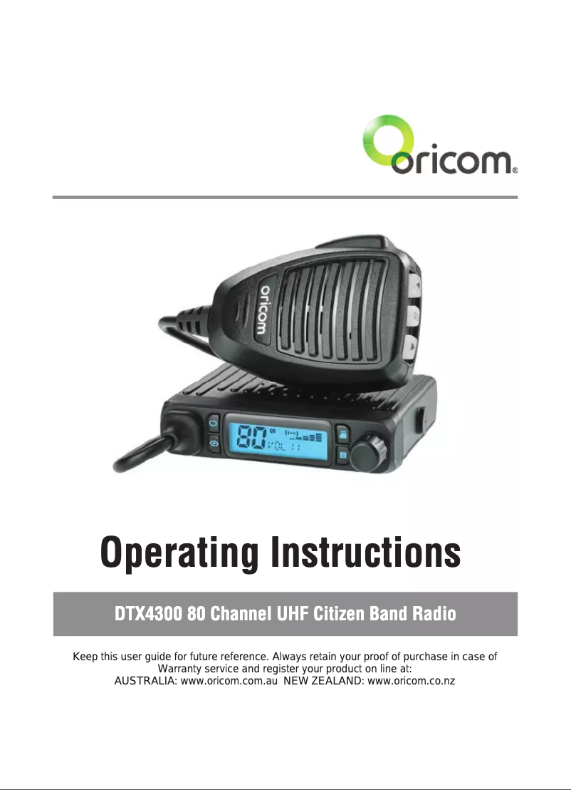 Image de la première page du manuel de l'appareil DTX4300