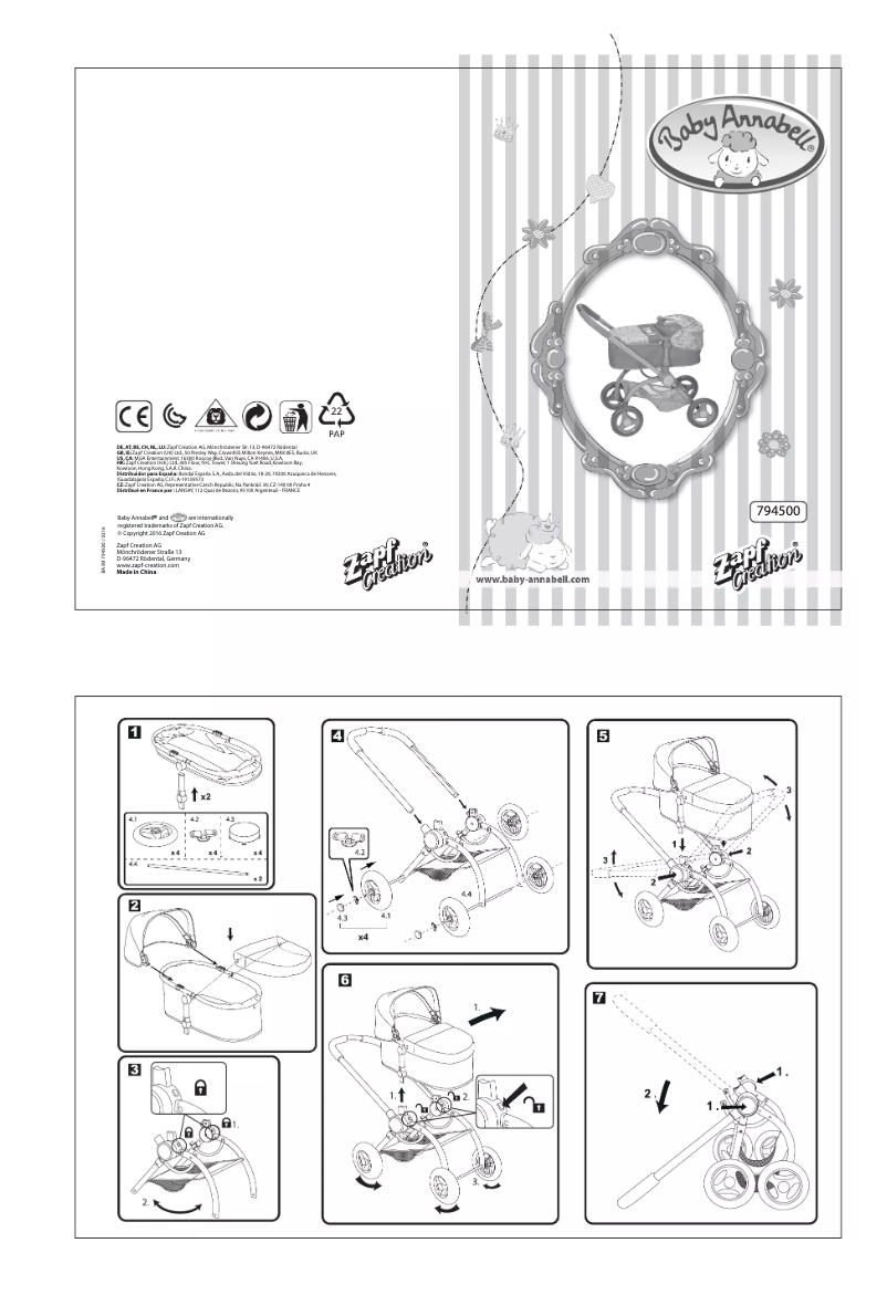 Page 1 de la notice Manuel utilisateur Baby Annabell 794500