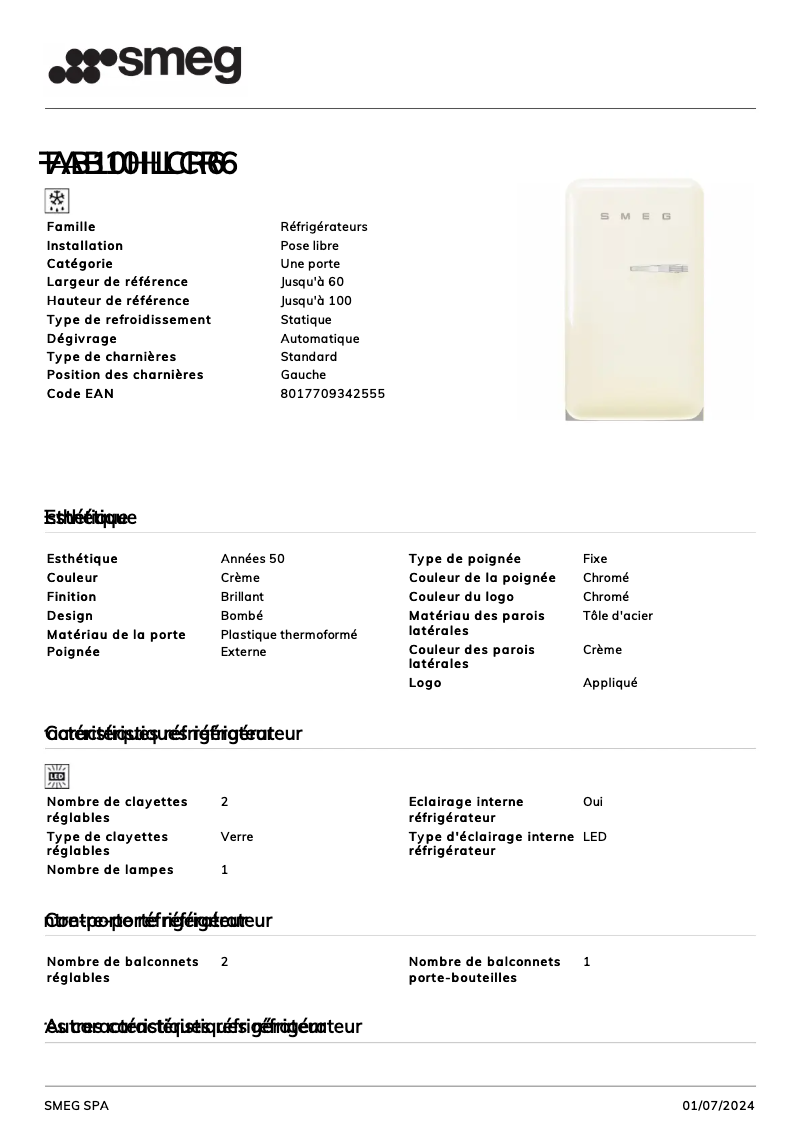 Image de la première page du manuel de l'appareil FAB10HLCR6