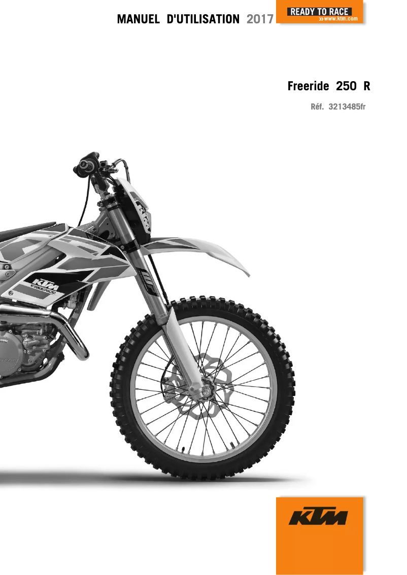 Page 1 de la notice Manuel utilisateur KTM Freeride 250 R (2017)