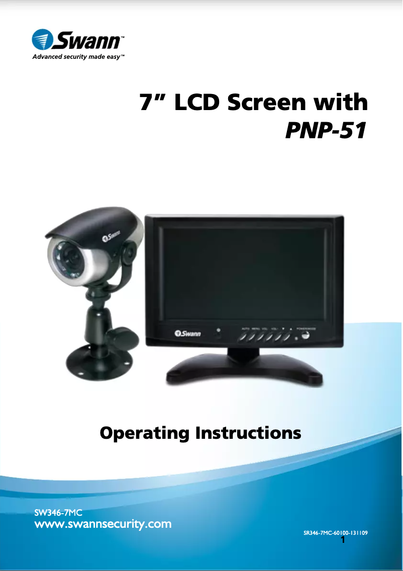 Page n°1 - Manuel utilisateur Swann SW346-7MC