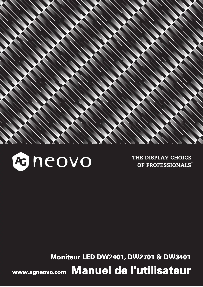 Page 1 de la notice Manuel utilisateur AG Neovo DW3401