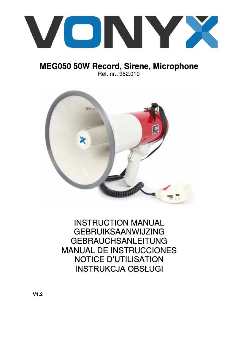 Image de la première page du manuel de l'appareil MEG050