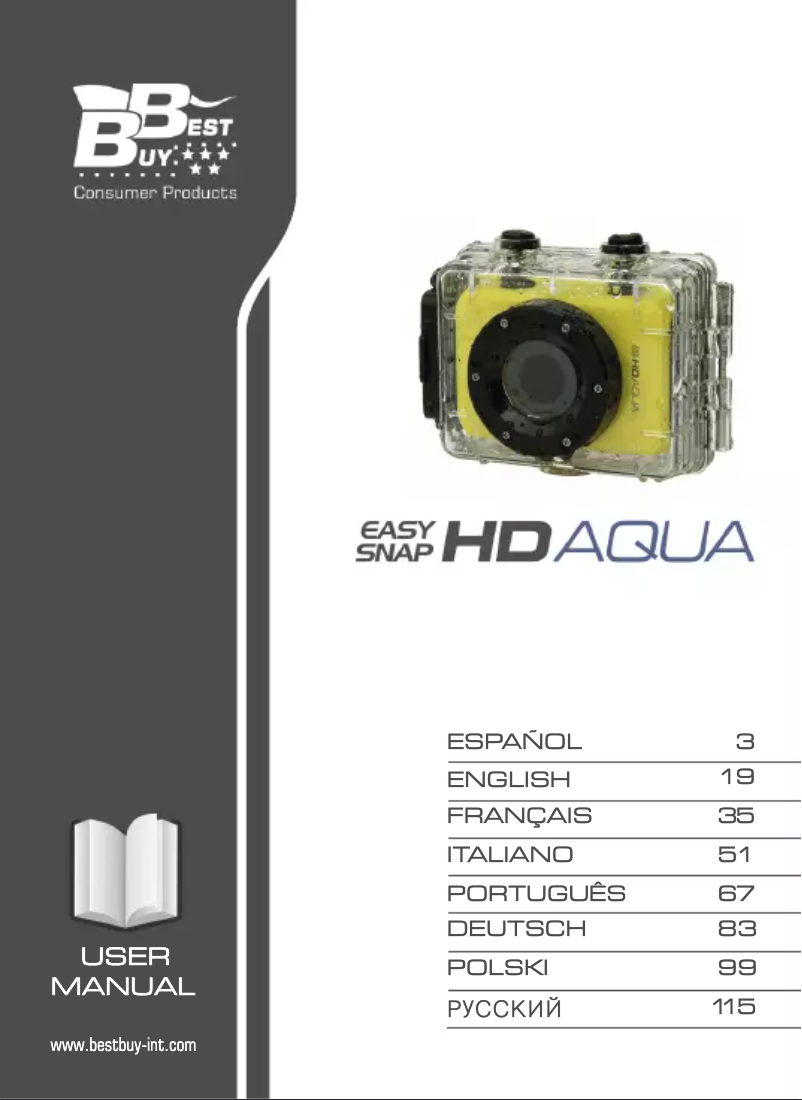 Page 1 de la notice Manuel utilisateur Best Buy Easy Snap HD Aqua