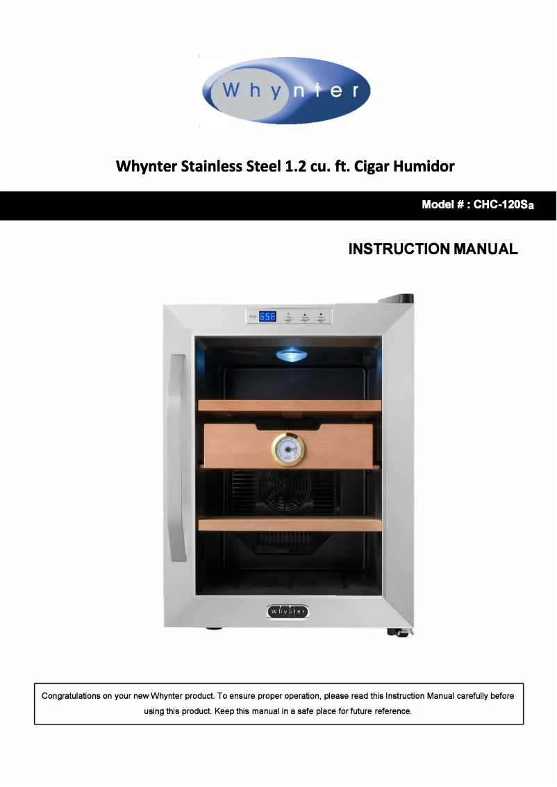 Image de la première page du manuel de l'appareil CHC-120S