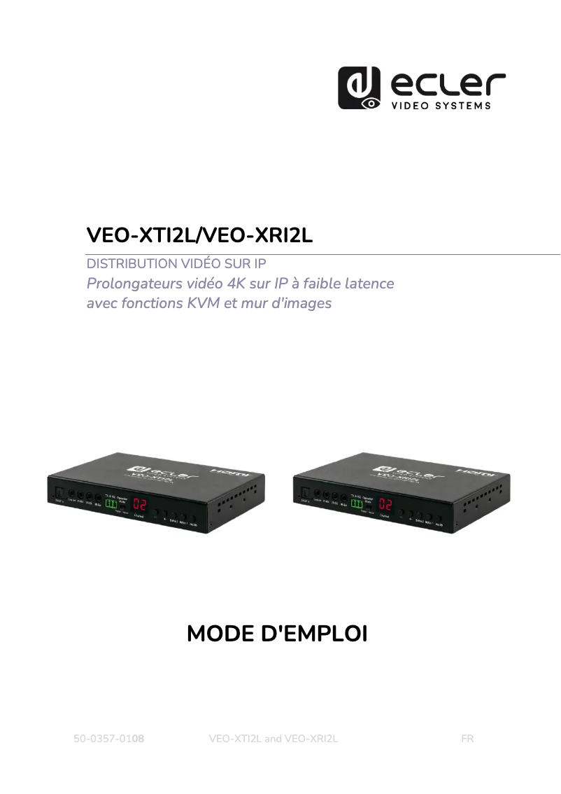 Image de la première page du manuel de l'appareil VEO-XRI2L