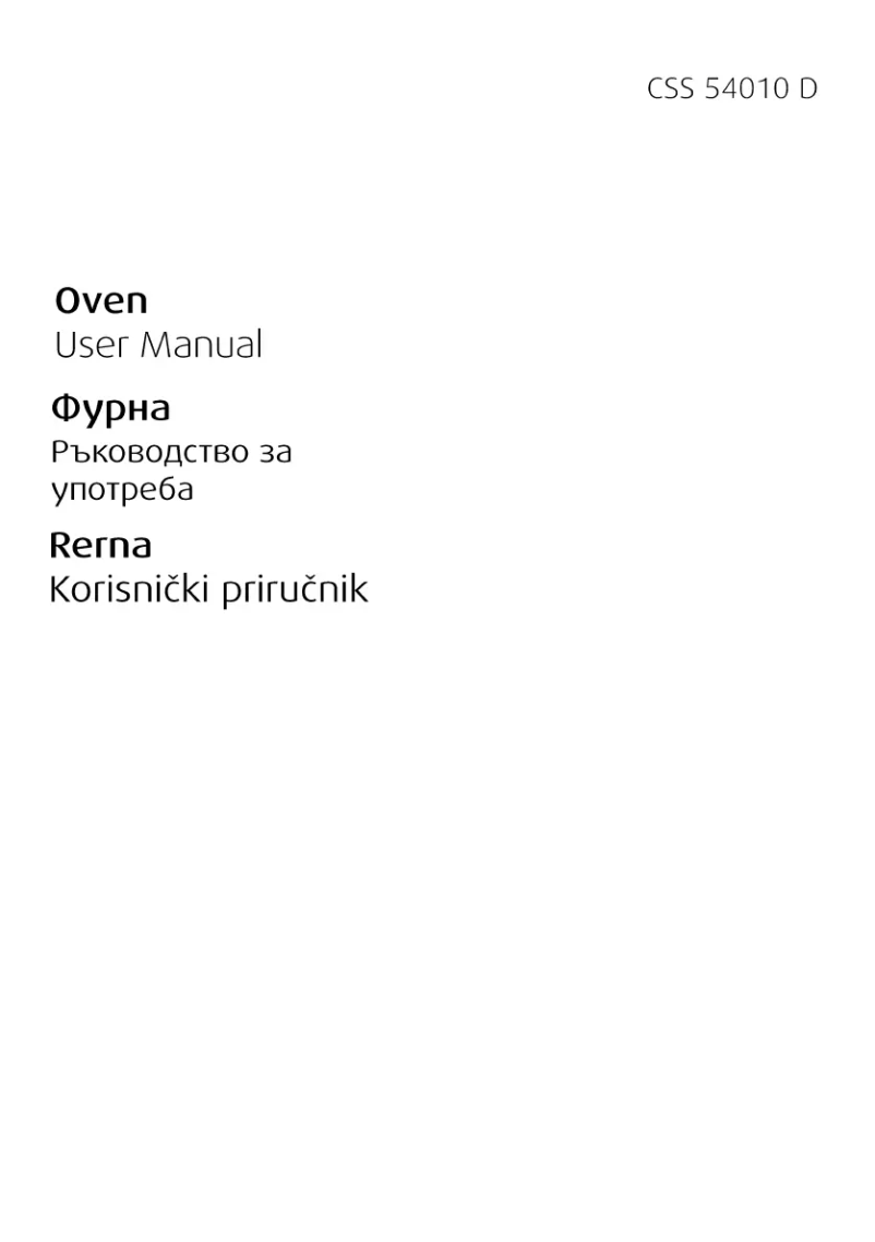 Page 1 de la notice Manuel utilisateur Beko CSS 54010 DW