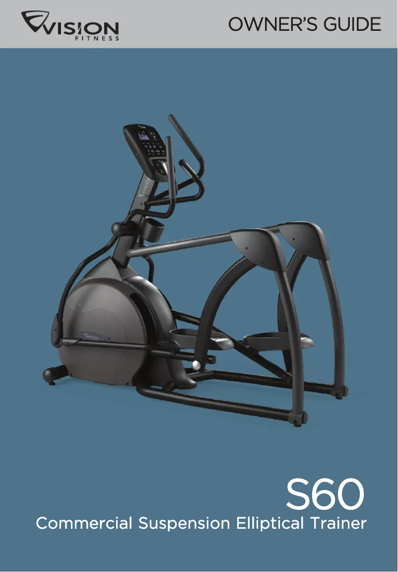 Page 1 de la notice Manuel utilisateur Vision Fitness S60