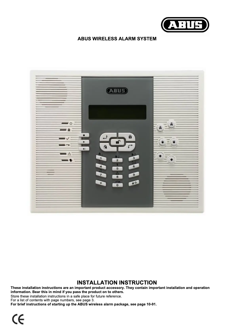 Page 1 de la notice Manuel utilisateur Abus FU9001