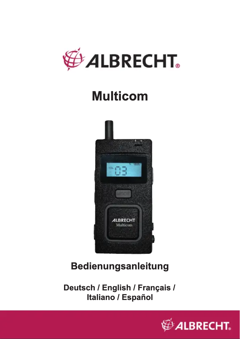 Page 1 de la notice Manuel utilisateur Monacor Multicom