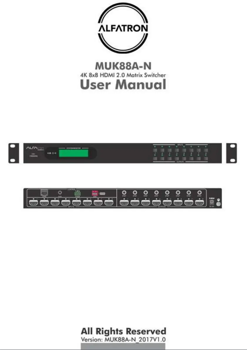 Page n°1 - Manuel utilisateur Alfatron ALF-MUK88A-N