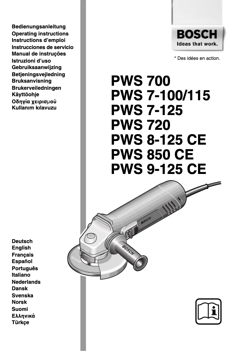 Page 1 de la notice Manuel utilisateur Bosch PWS 700-100