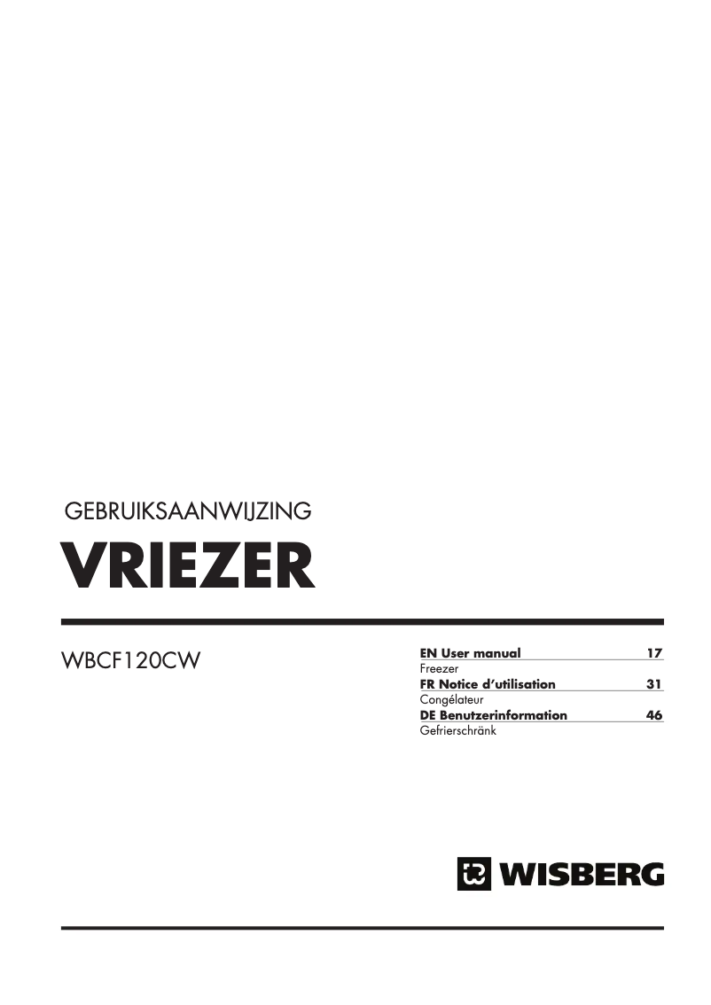 Page n°1 - Manuel utilisateur Wisberg WBCF120CW