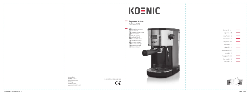 Page n°1 - Manuel utilisateur Koenic KEM 2320 M