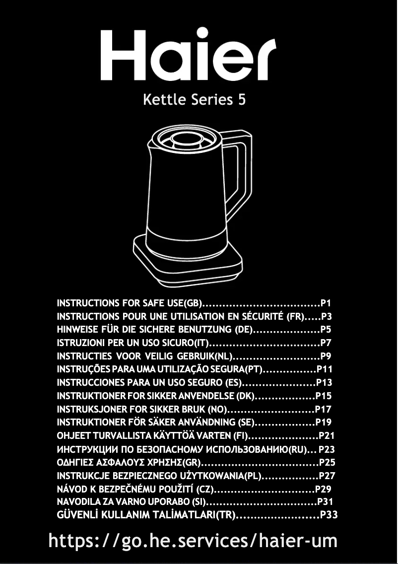 Page n°1 - Mode d'emploi Haier HKE5A 011