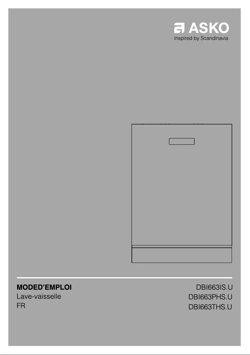 Page 1 de la notice Manuel utilisateur Asko DBI663IS.U