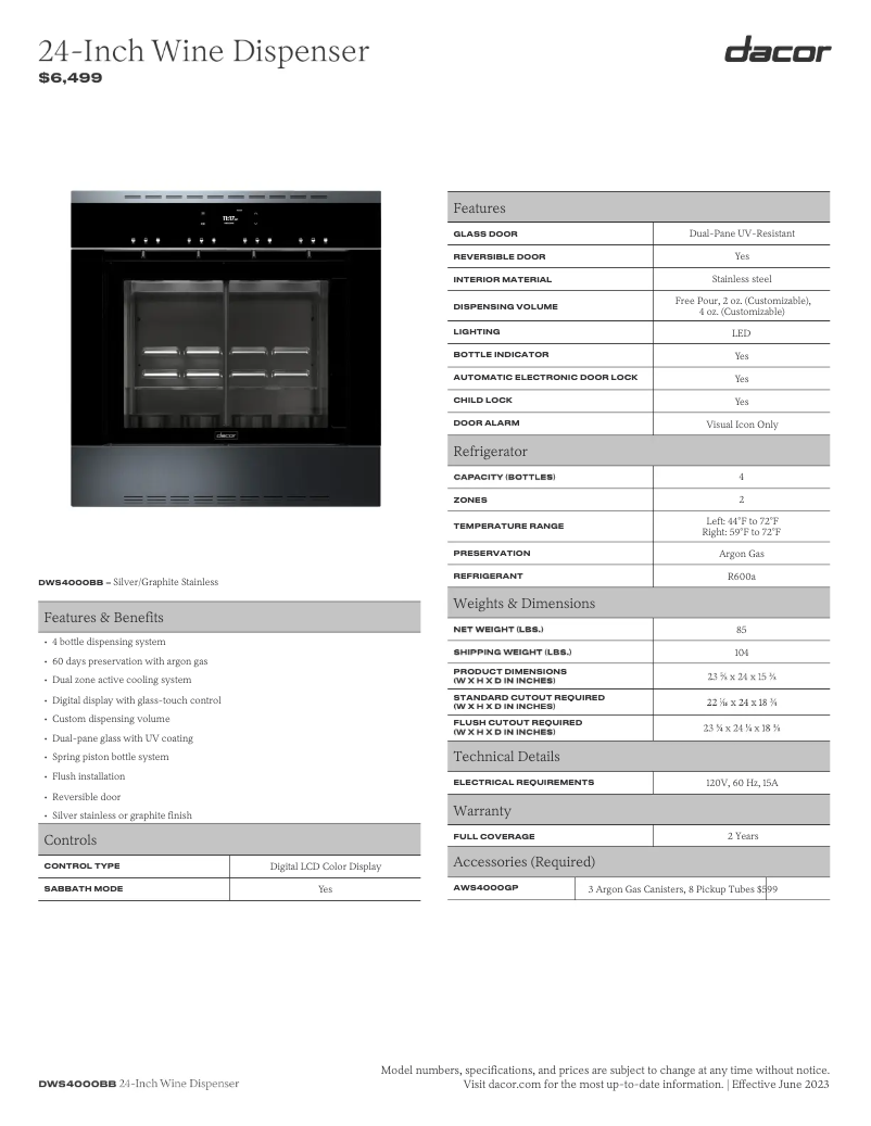 Image de la première page du manuel de l'appareil DWS4000BB