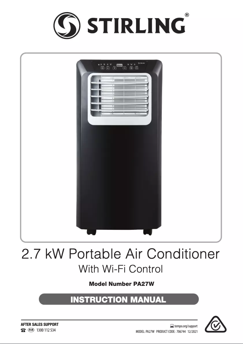 Page 1 de la notice Manuel utilisateur Stirling PA27W