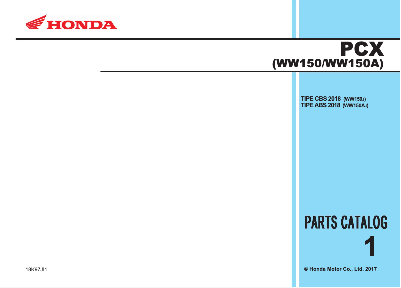 Page 1 of the manual User Manual Honda PCX Hybrid (2019)