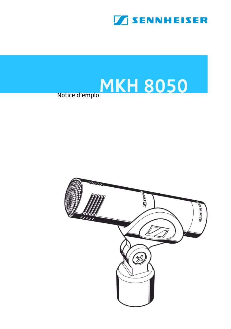Page n°1 - Manuel utilisateur Sennheiser MKH 8050