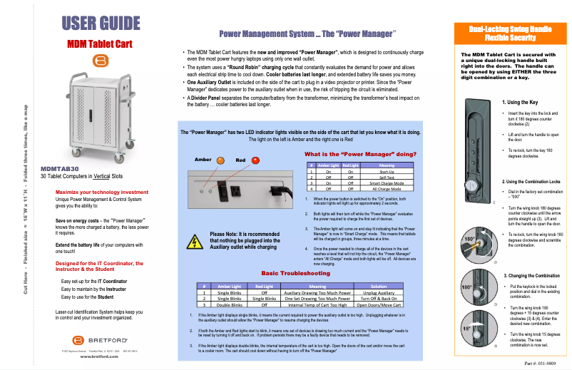 Page 1 de la notice Manuel utilisateur Bretford MDMTAB30