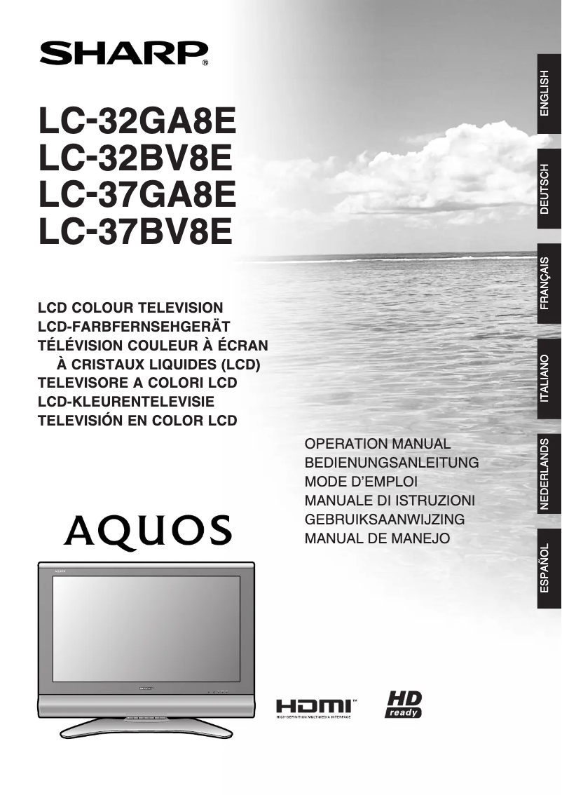 Image de la première page du manuel de l'appareil LC-37GA8