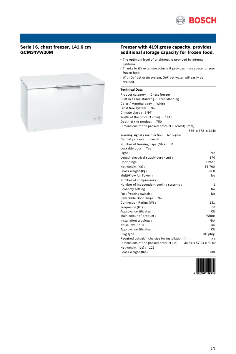 Image de la première page du manuel de l'appareil GCM34VW20M