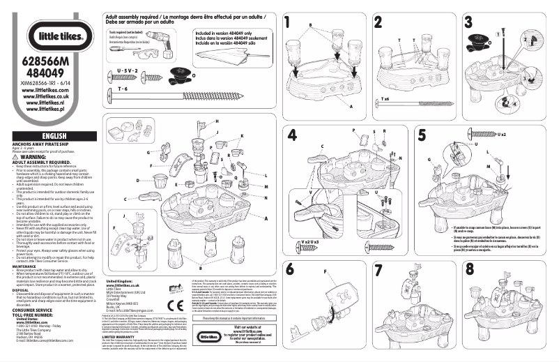 Page n°1 - Manuel utilisateur Little Tikes Anchors Away Pirate Ship