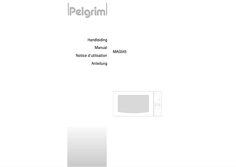 Page 1 de la notice Manuel utilisateur Pelgrim MAG545