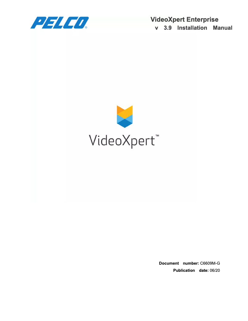 Image de la première page du manuel de l'appareil VideoXpert Enterprise VXS2-T144-N12