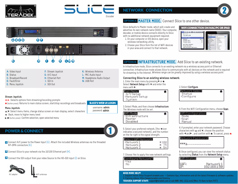 Page 1 de la notice Manuel utilisateur Teradek Slice 656