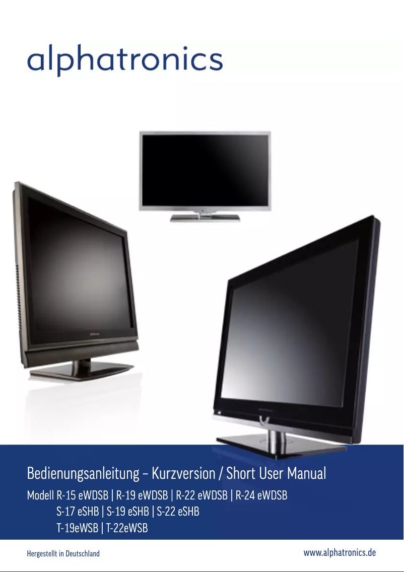 Page 1 of the manual User Manual Alphatronics T-22 eWSB