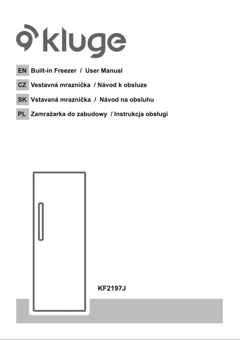 Page n°1 - Manuel utilisateur Kluge KF2197J