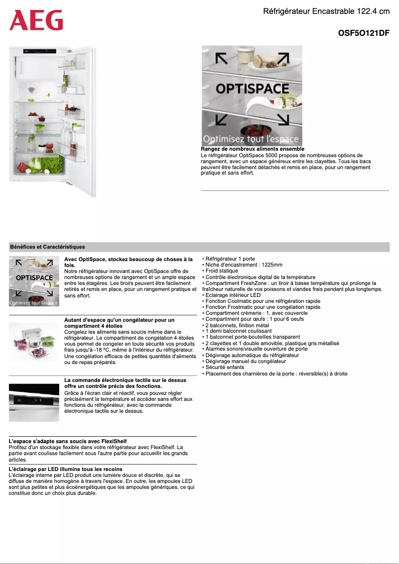 Image de la première page du manuel de l'appareil OSF5O121DF