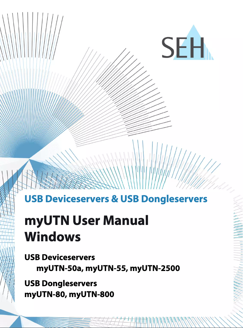 Page n°1 - Manuel utilisateur SEH myUTN-80 USB Dongle Server