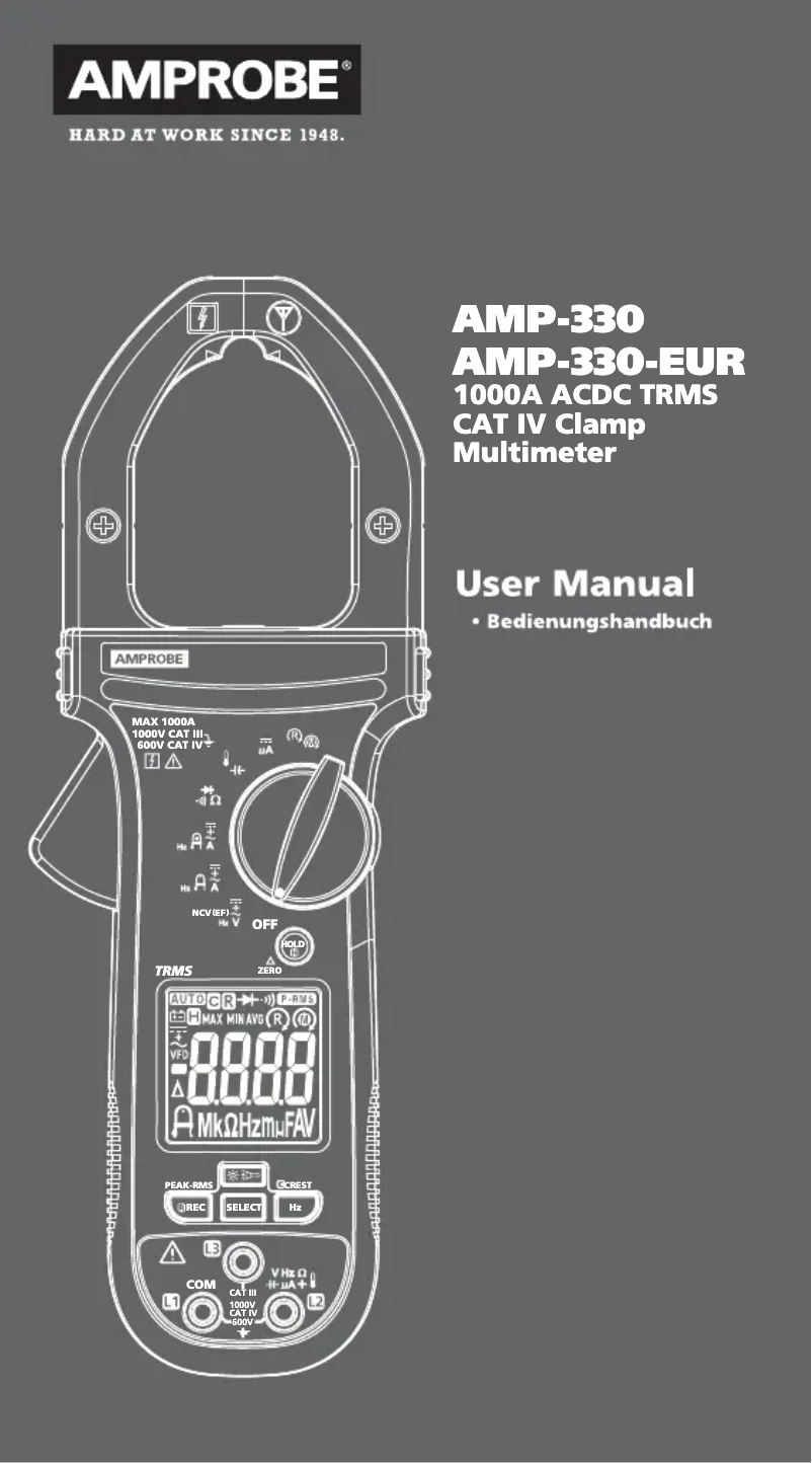 Page n°1 - Manuel utilisateur Beha-Amprobe AMP-330-EUR