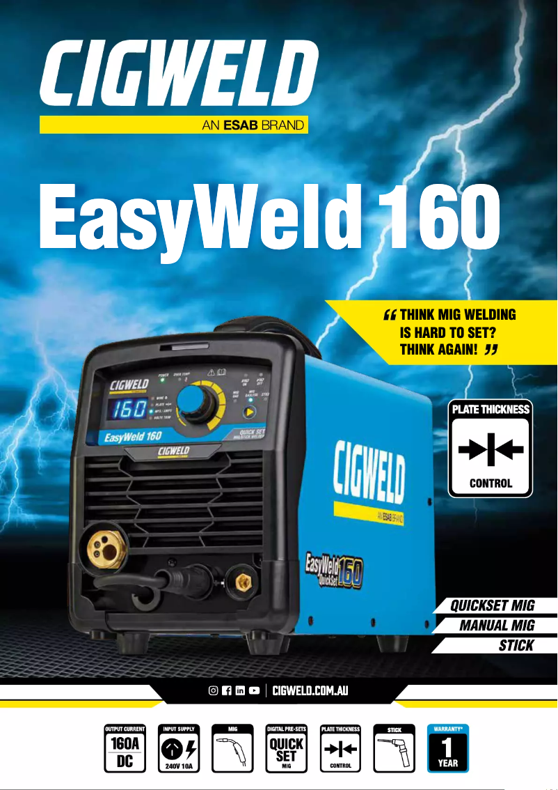 Page n°1 - Manuel utilisateur Cigweld Stick Welder