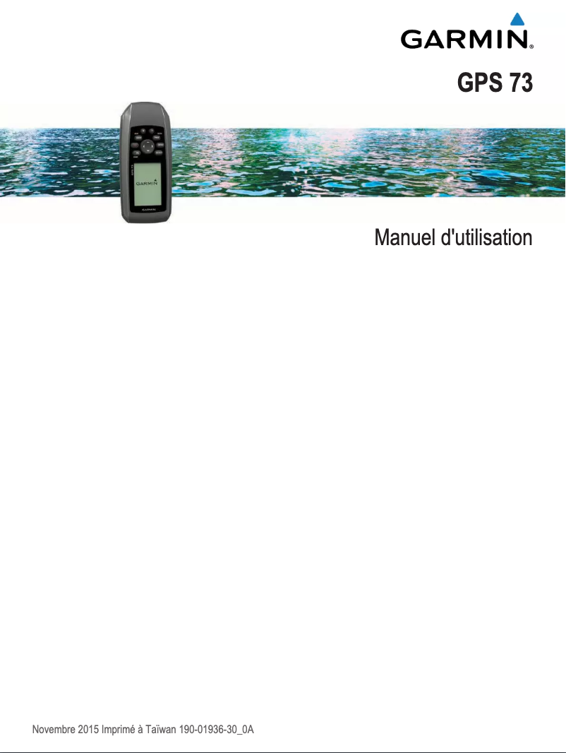 Page n°1 - Manuel utilisateur Garmin GPS 73