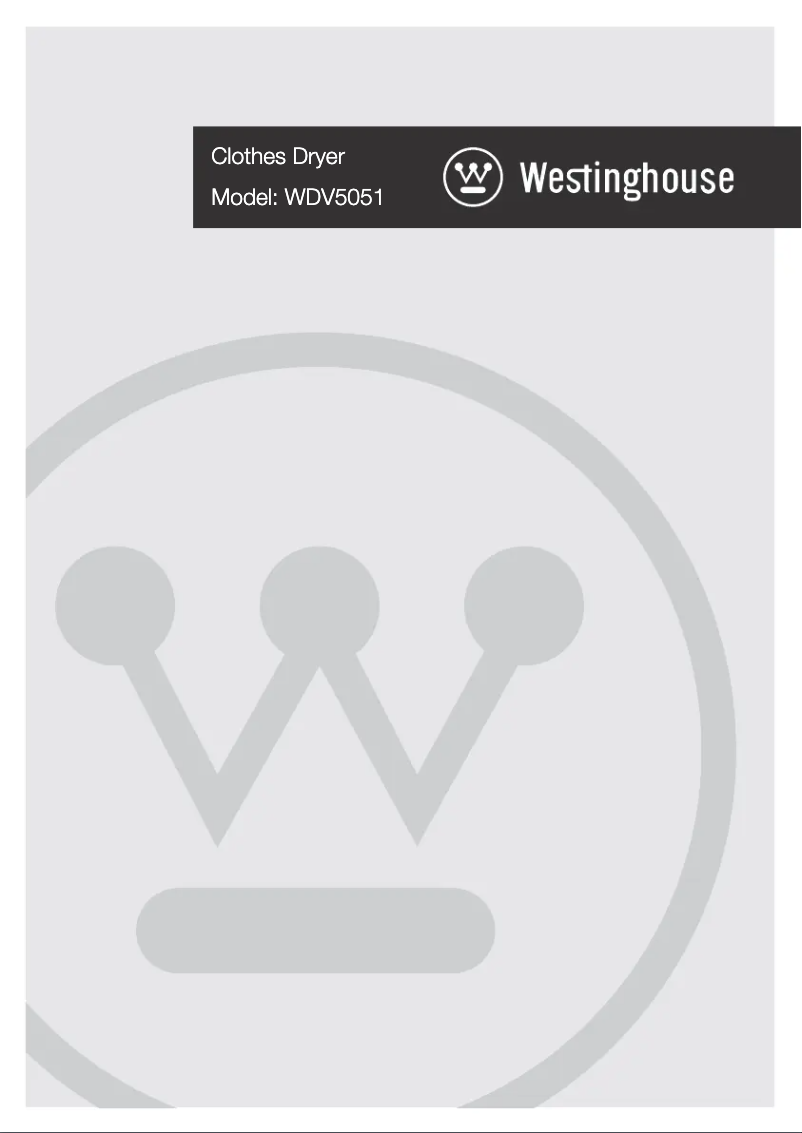 Page 1 de la notice Manuel utilisateur Westinghouse WDV5051