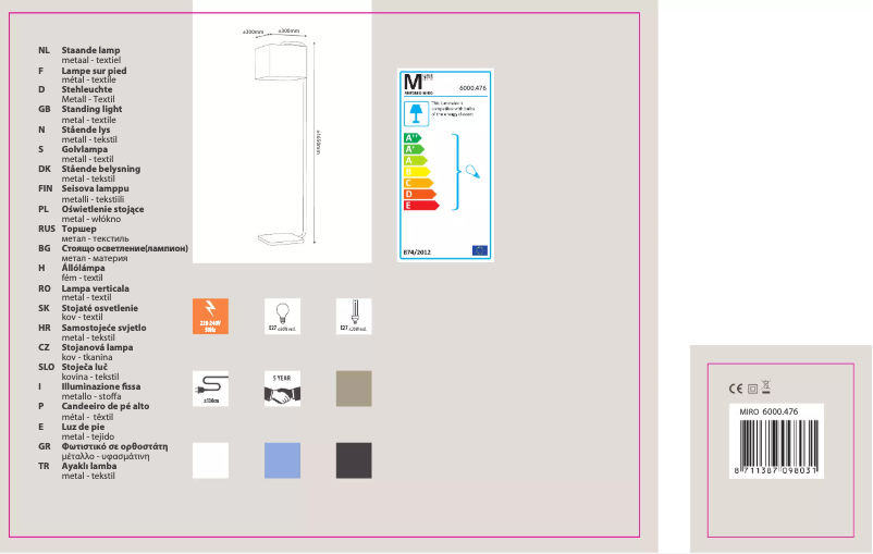 Page n°1 - Manuel utilisateur Miro Cube