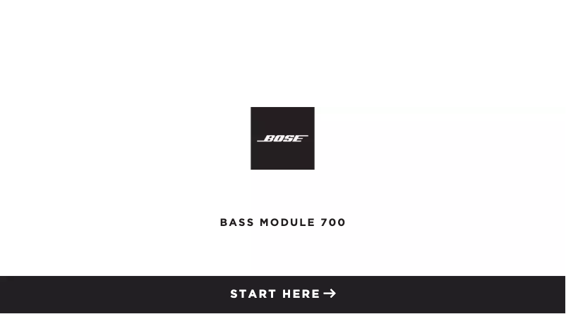 Image de la première page du manuel de l'appareil Bass Module 700