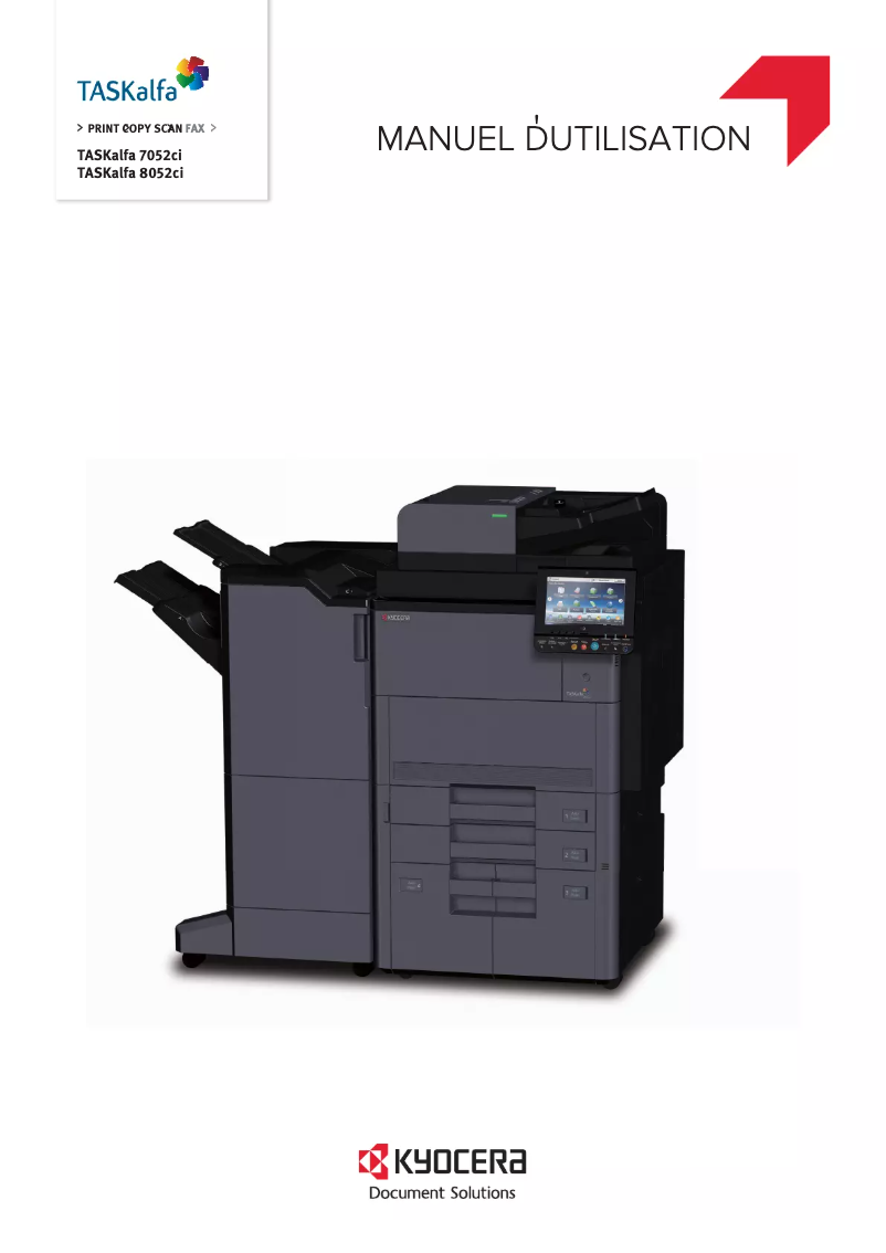 Page 1 de la notice Manuel utilisateur Kyocera TASKalfa 7052CI