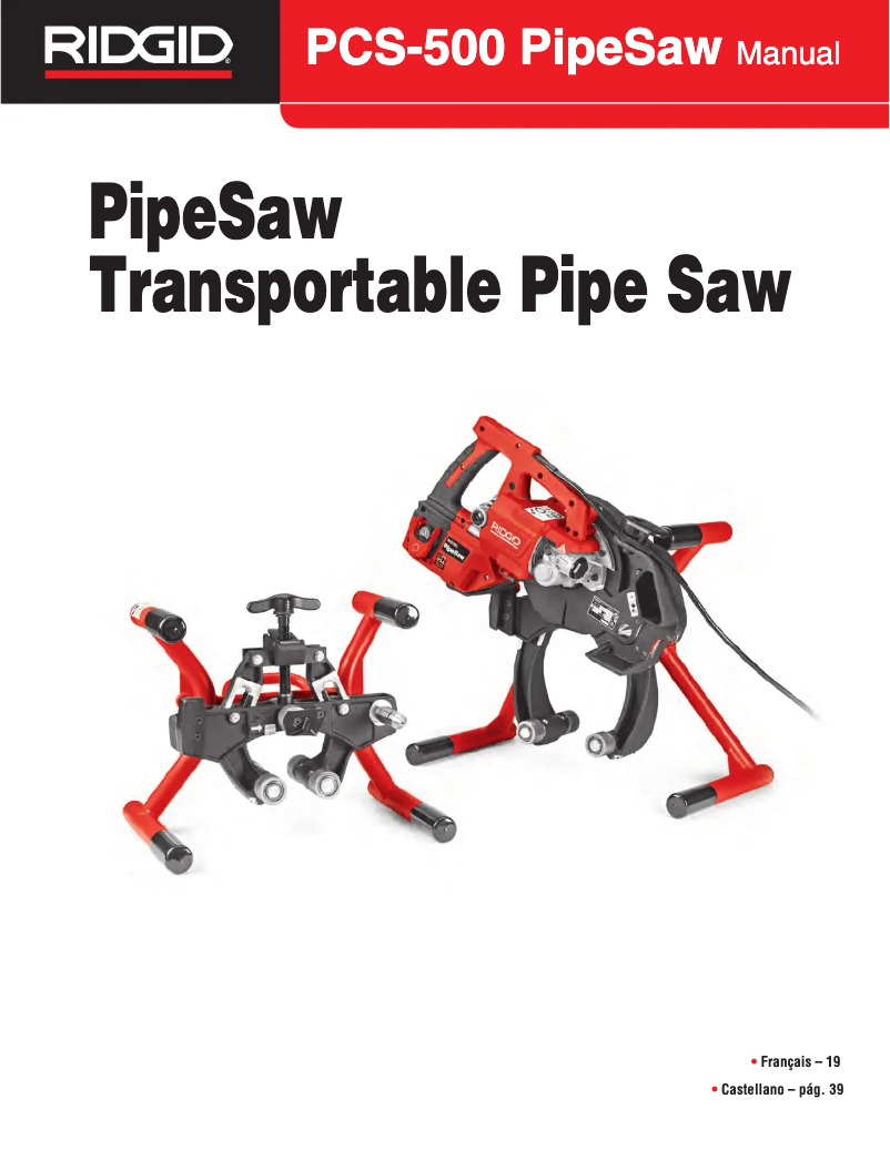 Page n°1 - Manuel utilisateur Ridgid PC-612