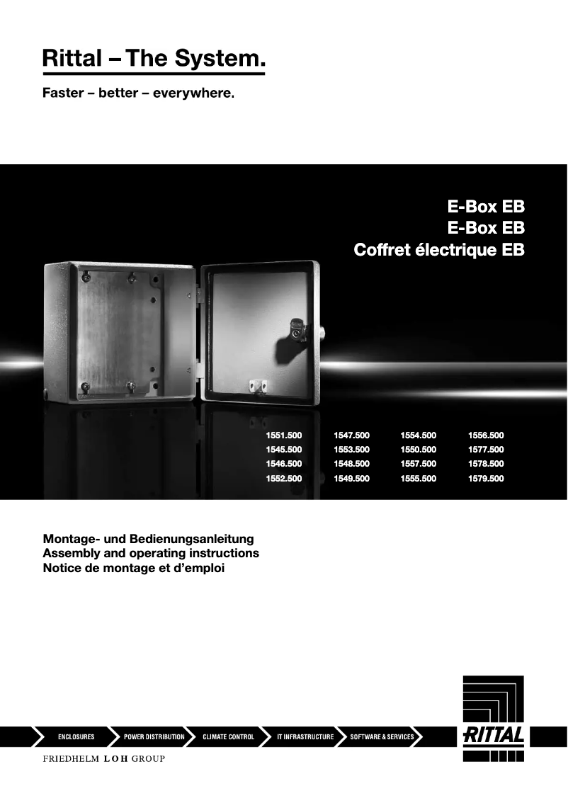 Image de la première page du manuel de l'appareil E-Box EB 1577.500