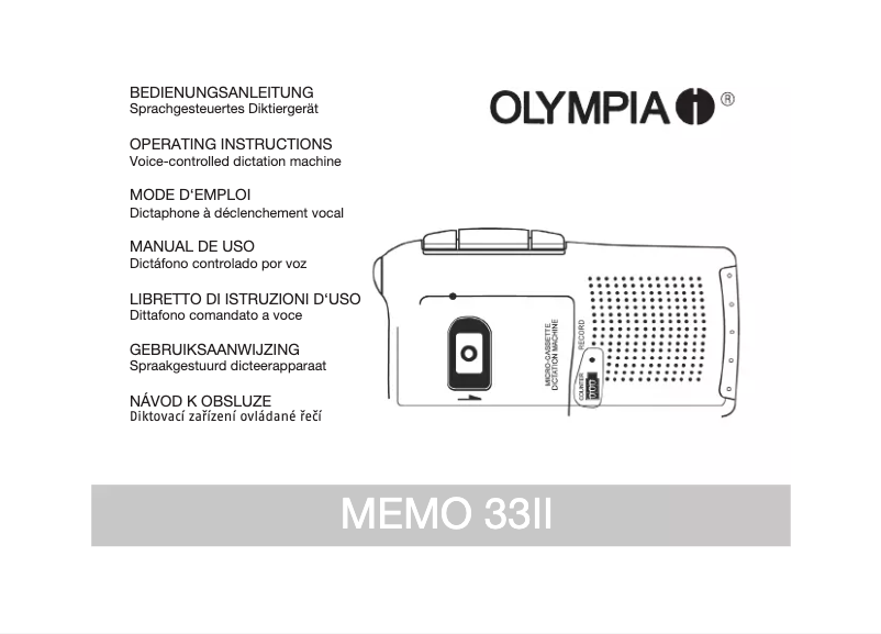 Image de la première page du manuel de l'appareil MEMO 33II