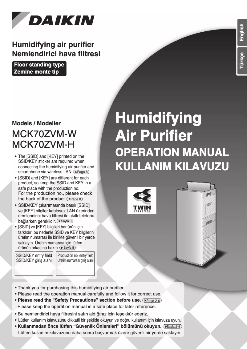 Image de la première page du manuel de l'appareil MCK70ZVM-H